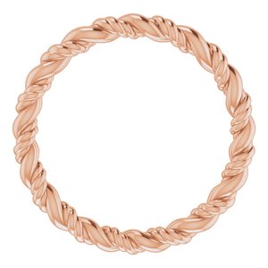 14K Rose Rope Band Size 4.5 - BN & CO JEWELRY