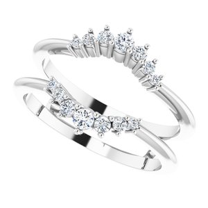 14K White 1/4 CTW Lab-Grown Diamond Ring Guard - BN & CO JEWELRY