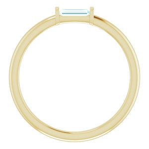 14K Yellow Sky Blue Topaz Stackable Ring - BN & CO JEWELRY