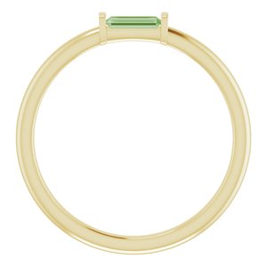 14K Yellow Green Tourmaline Stackable Ring - BN & CO JEWELRY