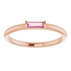 14K Rose Pink Tourmaline Stackable Ring - BN & CO JEWELRY