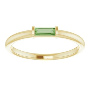 14K Yellow Green Tourmaline Stackable Ring - BN & CO JEWELRY