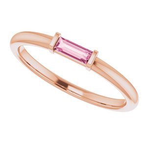 14K Rose Pink Tourmaline Stackable Ring - BN & CO JEWELRY