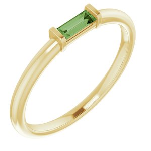 14K Yellow Green Tourmaline Stackable Ring - BN & CO JEWELRY