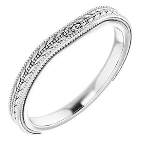 14K White Band for 5 mm Cushion Ring - BN & CO JEWELRY
