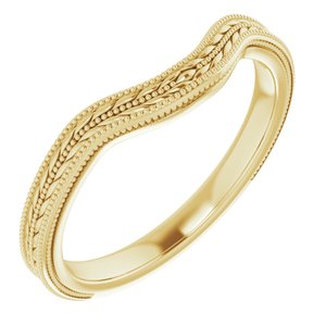 14K Yellow Band for 10x8 mm Emerald Ring - BN & CO JEWELRY