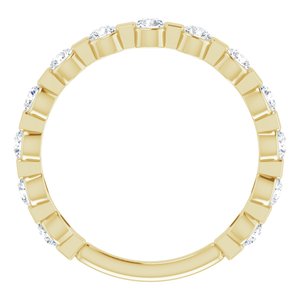 14K Yellow 1/2 CTW Lab-Grown Diamond Anniversary Band - BN & CO JEWELRY