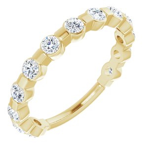 14K Yellow 1/2 CTW Lab-Grown Diamond Anniversary Band - BN & CO JEWELRY