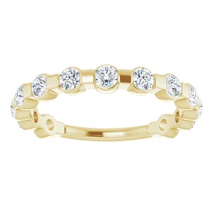14K Yellow 1/2 CTW Lab-Grown Diamond Anniversary Band - BN & CO JEWELRY