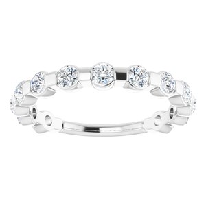 14K White 1/2 CTW Lab-Grown Diamond Anniversary Band - BN & CO JEWELRY
