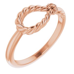 14K Rose Rope Knot Ring - BN & CO JEWELRY