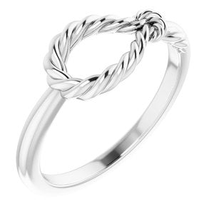 Sterling Silver Rope Knot Ring - BN & CO JEWELRY