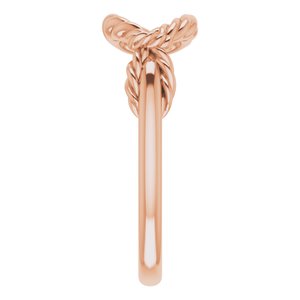 14K Rose Rope Knot Ring - BN & CO JEWELRY