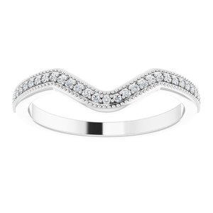 14K White Round .07 CTW Diamond Band - BN & CO JEWELRY