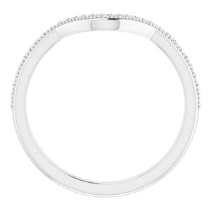 14K White Round .07 CTW Diamond Band - BN & CO JEWELRY