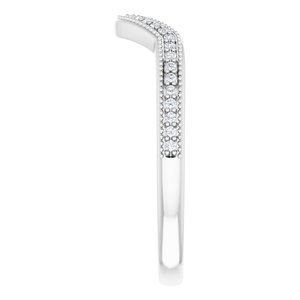 14K White Round .07 CTW Diamond Band - BN & CO JEWELRY