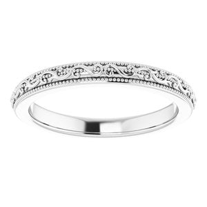 18K White Wedding Band - BN & CO JEWELRY