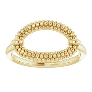 14K Yellow Beaded Ring - BN & CO JEWELRY