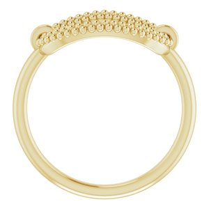 14K Yellow Beaded Ring - BN & CO JEWELRY