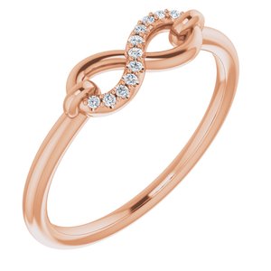 14K Rose .04 CTW Diamond Infinity-Inspired Ring - BN & CO JEWELRY