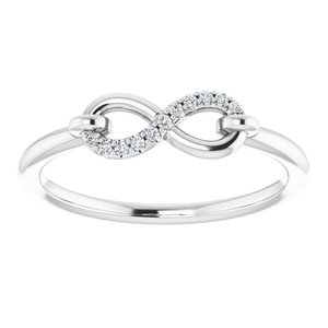 Sterling Silver .04 CTW Diamond Infinity-Inspired Ring - BN & CO JEWELRY
