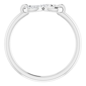 Sterling Silver .04 CTW Diamond Infinity-Inspired Ring - BN & CO JEWELRY