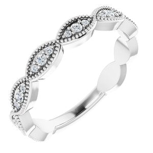 14K White 1/5 CTW Natural Diamond Infinity Anniversary Band - BN & CO JEWELRY