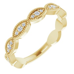 14K Yellow 1/5 CTW Natural Diamond Infinity Anniversary Band - BN & CO JEWELRY