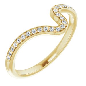 14K Yellow 1/10 CTW Diamond Band for 6.5 mm Round Ring - BN & CO JEWELRY