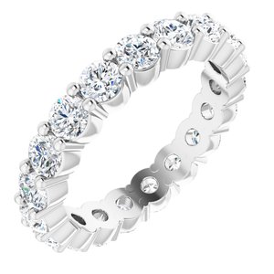 14K White 1 3/4 CTW Natural Diamond Eternity Band Size 6 - BN & CO JEWELRY