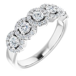 14K White 3/4 CTW Natural Diamond Anniversary Ring - BN & CO JEWELRY