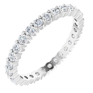 Platinum 1/2 CTW Natural Diamond Eternity Band Size 6 - BN & CO JEWELRY
