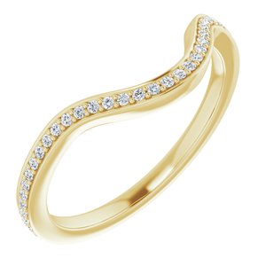 14K Yellow 1/8 CTW Diamond Band for 6.5 mm Round Ring - BN & CO JEWELRY