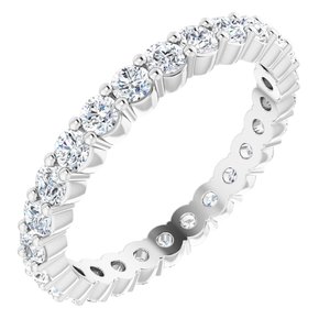 14K White 3/4 CTW Natural Diamond Eternity Band Size 5 - BN & CO JEWELRY