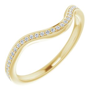 14K Yellow 6.5 mm Round 1/4 CTW Natural Diamond Band - BN & CO JEWELRY
