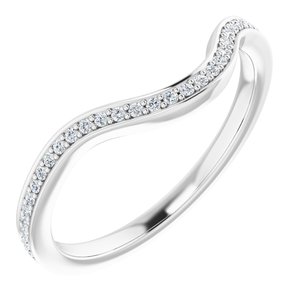 14K White 6.5 mm Round 1/8 CTW Natural Diamond Band - BN & CO JEWELRY