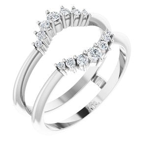 14K White 1/4 CTW Lab-Grown Diamond Ring Guard - BN & CO JEWELRY