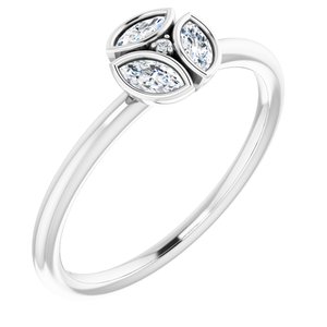 14K White 1/5 CTW Diamond Ring - BN & CO JEWELRY