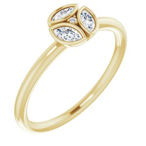 14K Yellow 1/5 CTW Diamond Ring - BN & CO JEWELRY