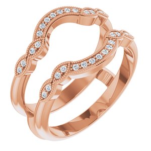 14K Rose 1/8 CTW Natural Diamond Ring Guard - BN & CO JEWELRY