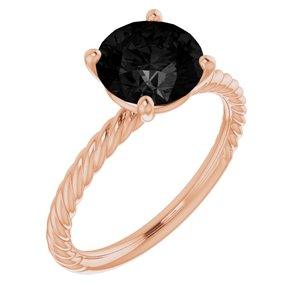 14K Rose Natural Black Onyx Ring - BN & CO JEWELRY