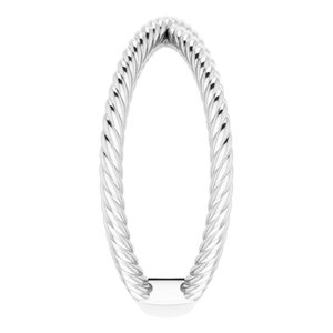 14K White Criss-Cross Rope Ring - BN & CO JEWELRY
