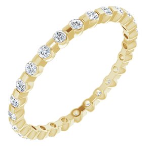 14K Yellow 1/3 CTW Natural Diamond Eternity Band Size 5 - BN & CO JEWELRY
