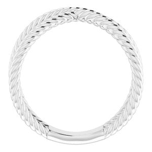 14K White Criss-Cross Rope Ring - BN & CO JEWELRY