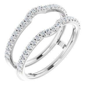 14K White 1/3 CTW Diamond Ring Guard - BN & CO JEWELRY