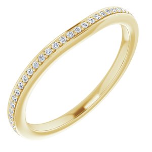 14K Yellow 1/8 CTW Diamond Band for 5.8 mm Round Ring - BN & CO JEWELRY