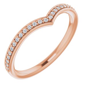 14K Rose 1/8 CTW Natural Diamond Band - BN & CO JEWELRY