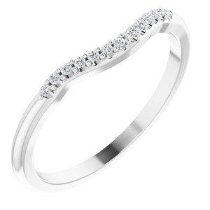 14K White .05 CTW Diamond Band - BN & CO JEWELRY