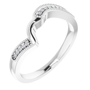 14K White .06 CTW Natural Diamond Band - BN & CO JEWELRY