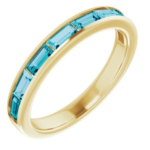 14K Yellow Natural London Blue Topaz Ring - BN & CO JEWELRY